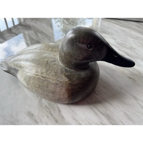 Wood Carved Duck Hand painted Signed Dorothy Wilcox Decoy 2015 - Picture 5 of 8